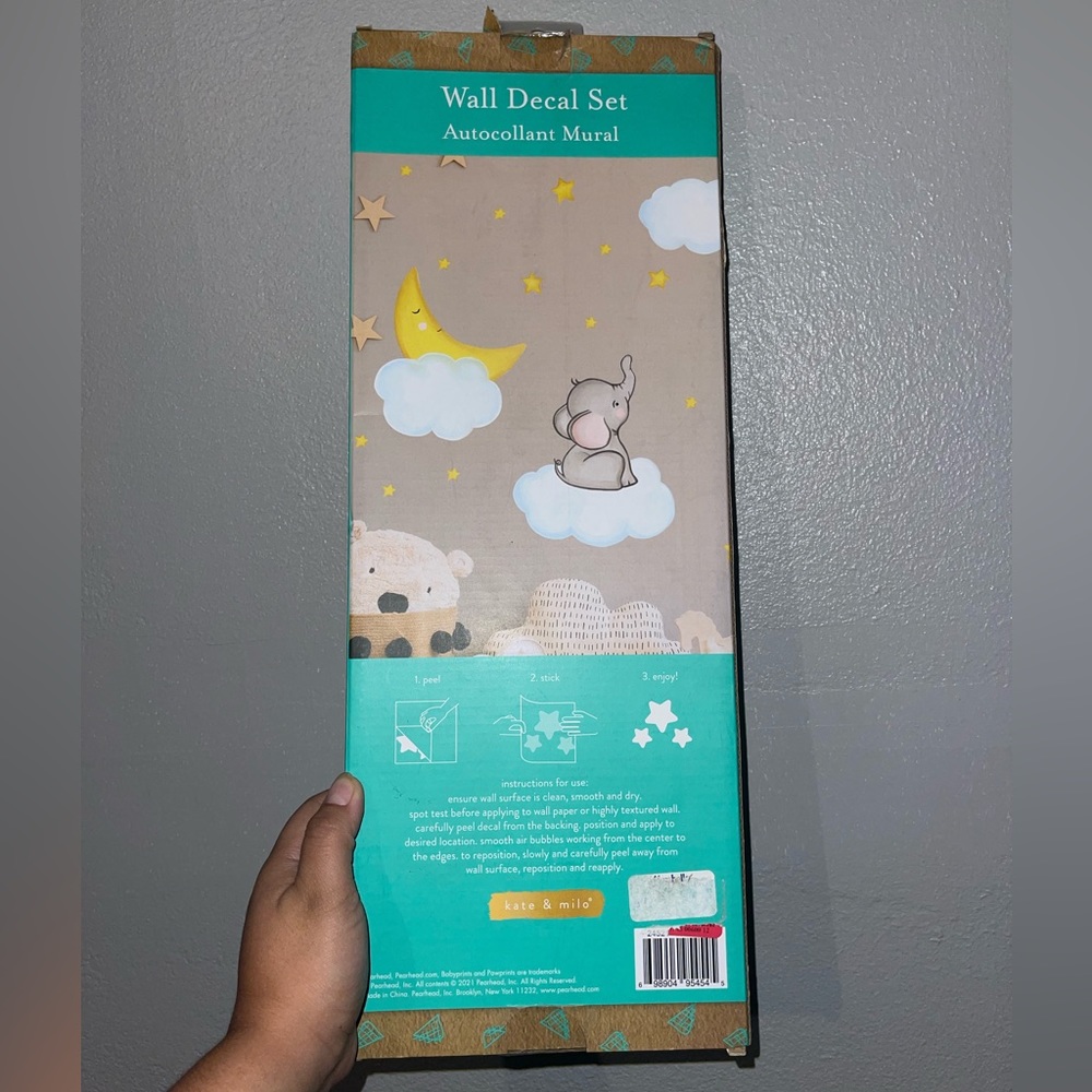 Kate & Milo Elephant Clouds Stars Wall Decals Removable Stickers Nursery New